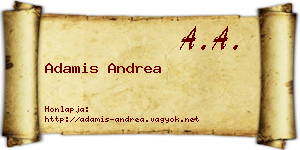 Adamis Andrea névjegykártya