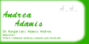 andrea adamis business card